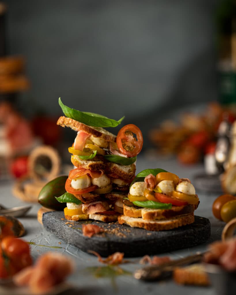 Crostinis with bruschetta
